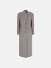 Attico Grey Long Coat In Grey