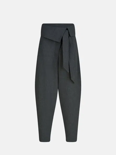 Attico Grey Long Pant In Gray