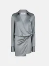 Attico Grey Mini Dress In Gray