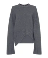 Attico Asymmetric Wool Cashmere Sweater