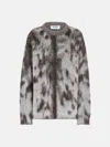 Attico Leopard-print Jacquard Sweater In Grey