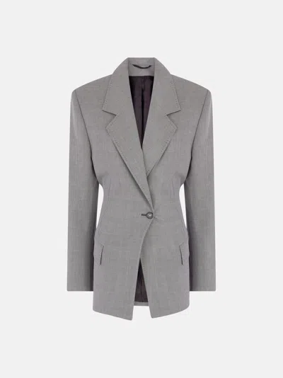 Attico Grey Tailoring Blazer In Gray