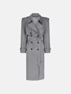 Attico Double-breasted Trench Coat Coats And Trench Coats Gray In Grey