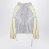 Attico Grey/light Yellow Bomber Sweatshirt In Gray