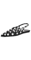 Attico Grid Ballerina In Black