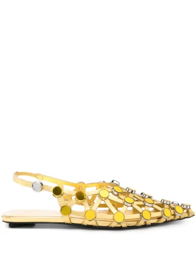 ATTICO GRID BALLERINA SHOES