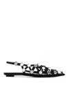 Attico Grid Ballerina In Black