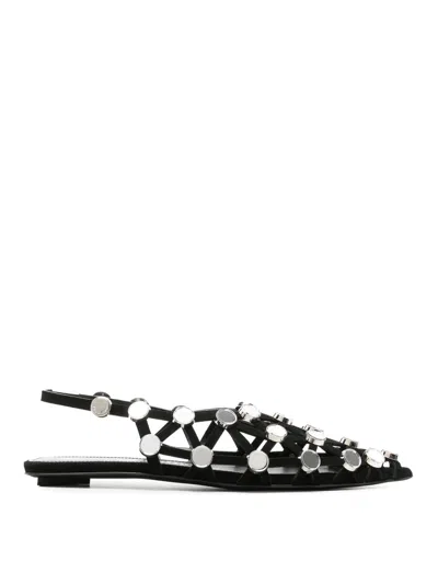 ATTICO GRID BALLET FLATS - RUNWAY