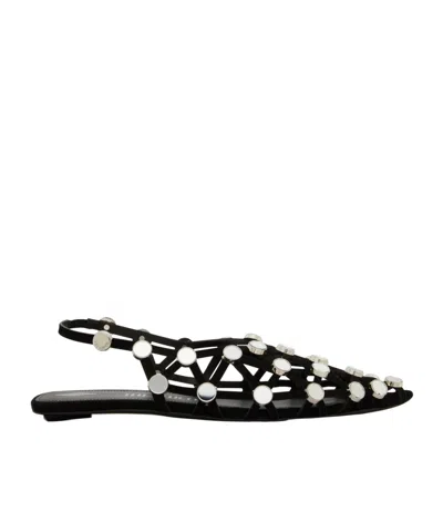 Attico Black Grid Ballerina