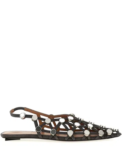 ATTICO GRID BALLET FLATS