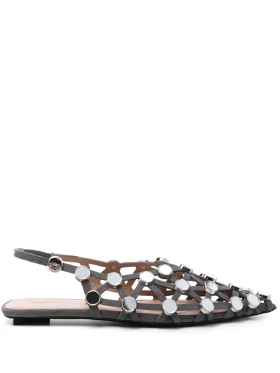 ATTICO GRID BALLET FLATS