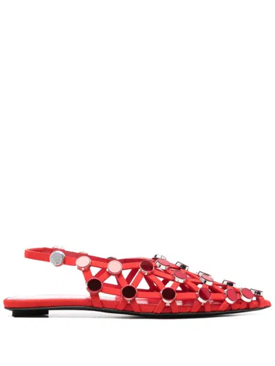 ATTICO GRID BALLET FLATS