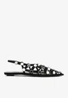 Attico Grid Ballerina In Black