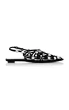 Attico Grid Ballerina In Black