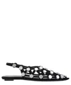 Attico Grid Ballerina In Black