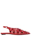 Attico Ballerina ''grid'' Red In Red