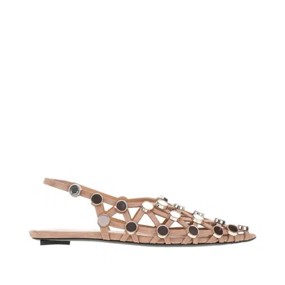 ATTICO 'GRID' SLINGBACK FLATS