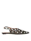 Attico Ballerina ''grid'' Dark Grey In Grey