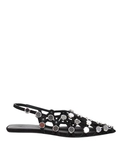 ATTICO GRID SLINGBACK SANDALS