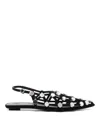 Attico Grid Ballerina In Negro