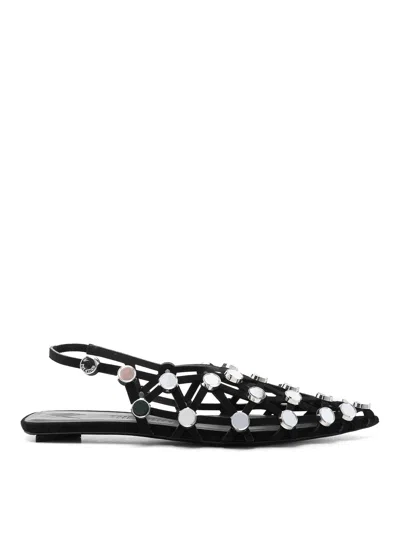 ATTICO GRID SLINGBACK SANDALS