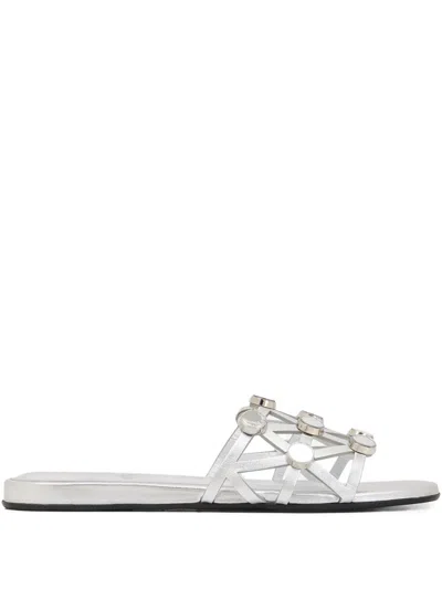Attico Grid Studd-embellished Sandals