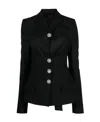 Attico Gwenda Single-breasted Blazer In Black