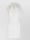 Attico Mini Feather Dress In White