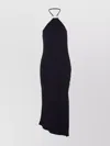 Attico Halter Neck Sleeveless Midi Dress With Side Slit