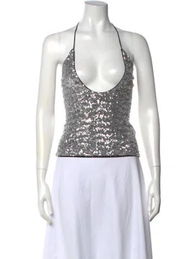 Pre-owned Attico Halterneck Sleeveless Crop Top W/ Tags In Multicolor