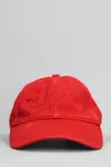 Attico Hats In Red Cotton In Red