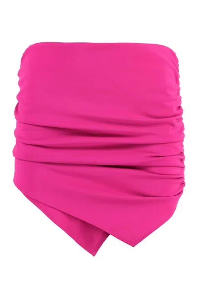 Attico Hatty Asymmetric Miniskirt In 419