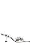 Attico Women's Ester Heel Mules In Silver