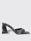 Attico Leather Devon Mules In Black