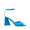 Attico Blue Open Toe Heels In Blue