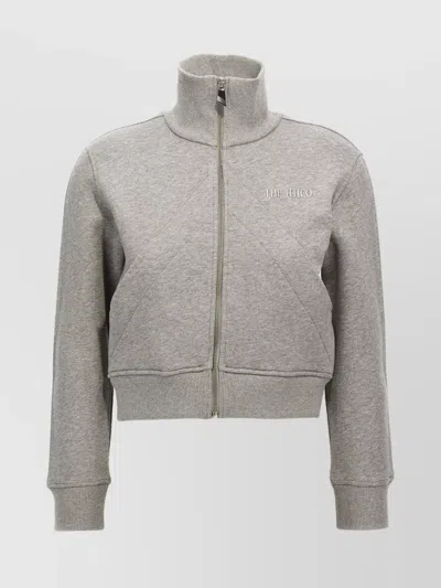 ATTICO HIGH COLLAR RIBBED SWEATSHIRT