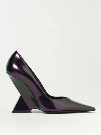 Attico Purple "cheope" Pumps In Black