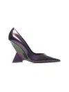 Attico 100mm Cheope Pumps In Holographic Purple