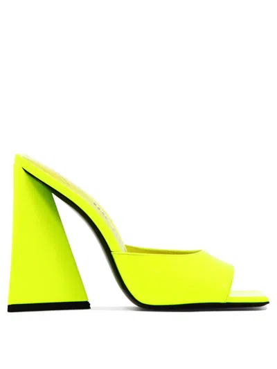 Attico High Heeled Yellow Sandals For Women In Ss23 Collection