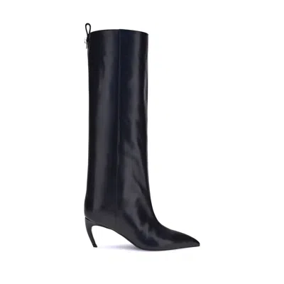Attico High Leather Women's Boots In Black