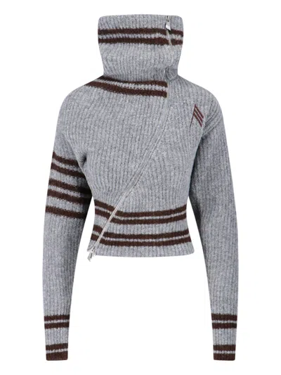 ATTICO HIGH NECK CARDIGAN