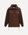 Attico Oversized Blouson With High Collar In Brown