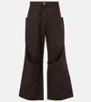 Attico High-rise Wide-leg Jeans In Brown