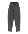 Attico High Waist Casual Pants In Gray