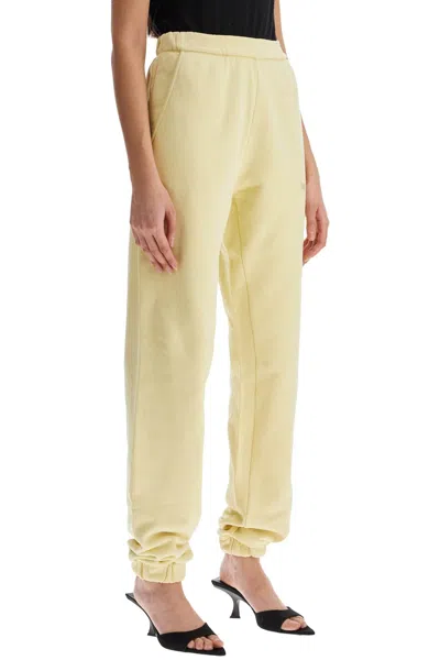 Attico High Waist Loose Yellow Cotton Pants