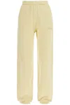 Attico High Waist Loose Yellow Cotton Pants In Yellow