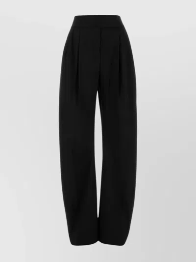 ATTICO HIGH WAIST PLEATED FRONT WIDE-LEG PANT
