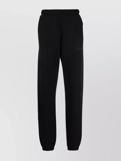 Attico Black Wool Jagger Trousers With Thermostrass