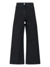 Attico High-waisted Black Trousers In Black