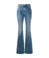 Attico High-waisted Bootcut Jeans In Blue